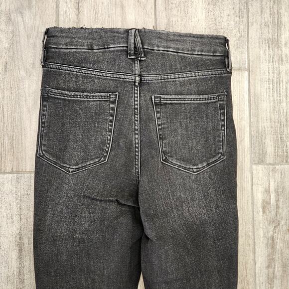 Good American Jeans Womens Size 4 / 27 Good Waist Skinny Grey Distressed Stretch - Picture 9 of 11